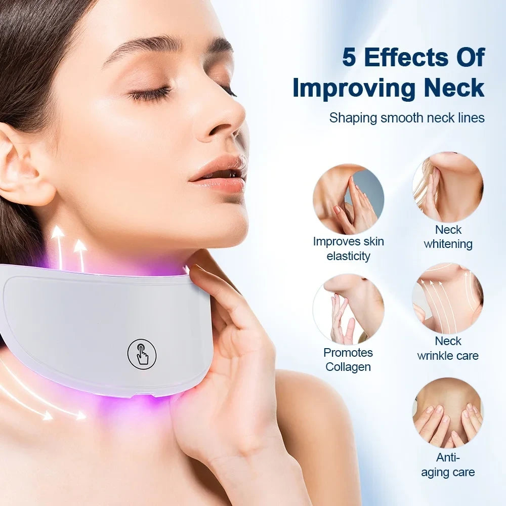 LED Facial Mask with Neck Red Light Therapy
