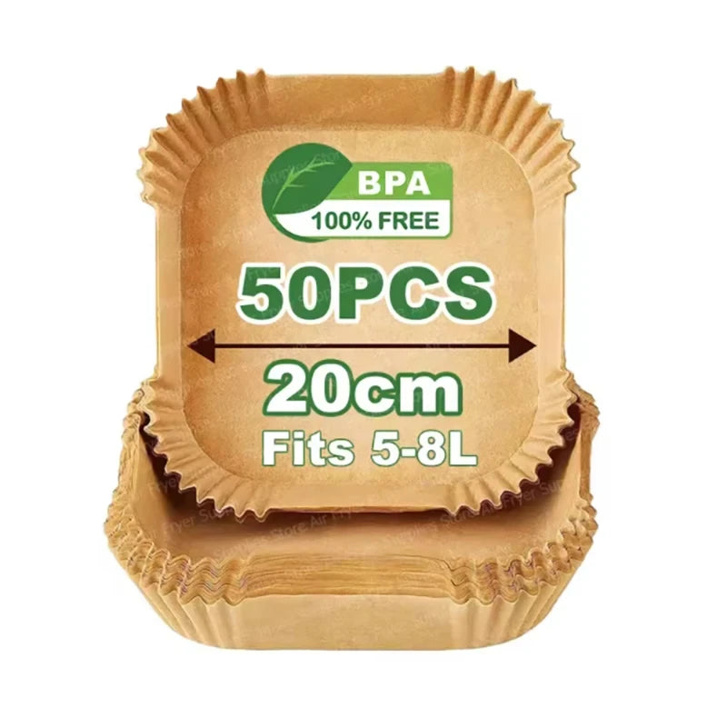Square Air Fryer Parchment Paper Liners
