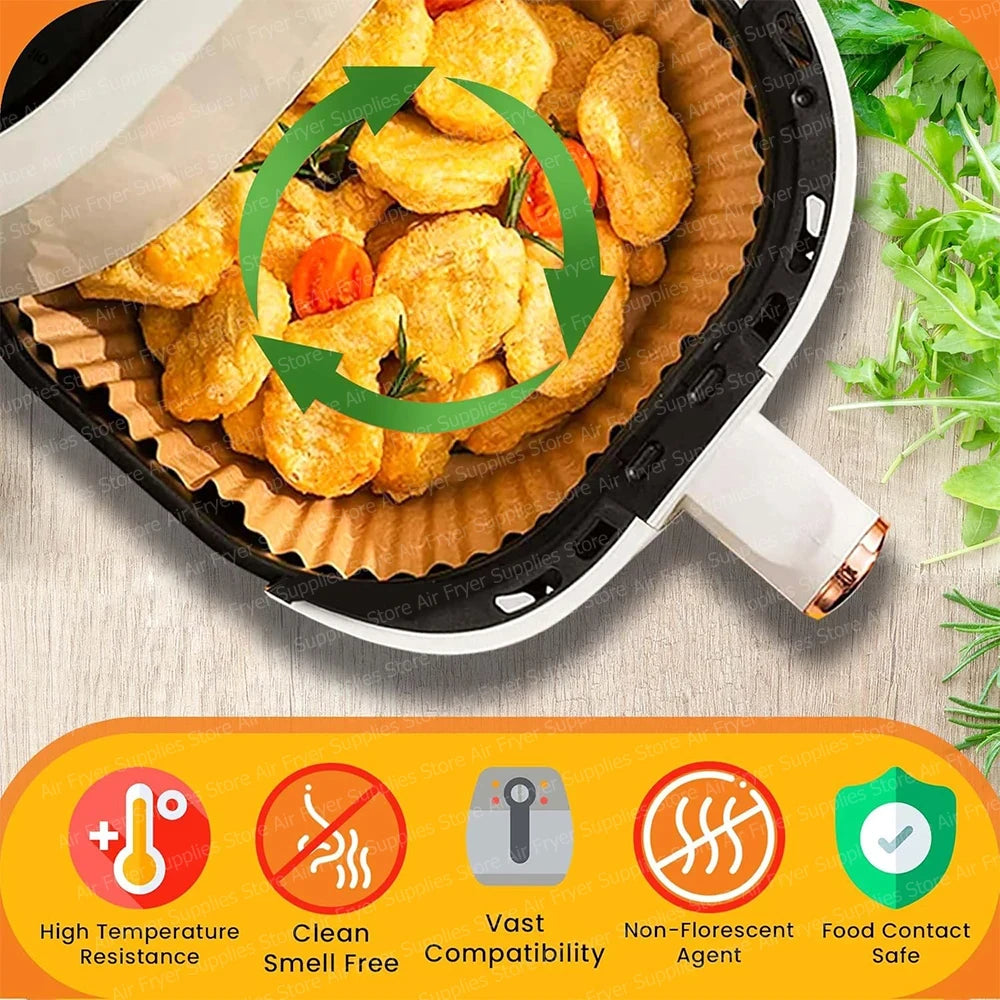 Square Air Fryer Parchment Paper Liners