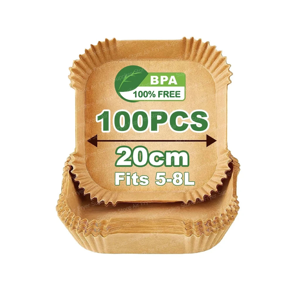 Square Air Fryer Parchment Paper Liners