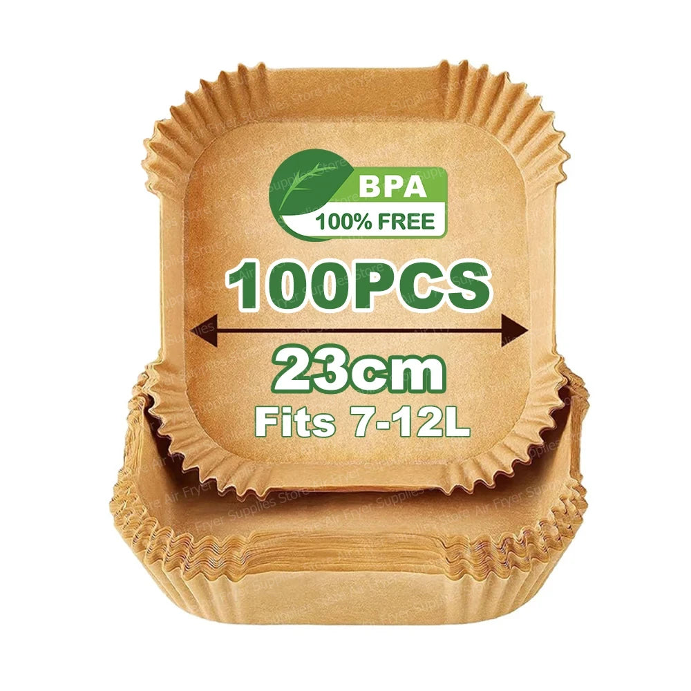 Square Air Fryer Parchment Paper Liners